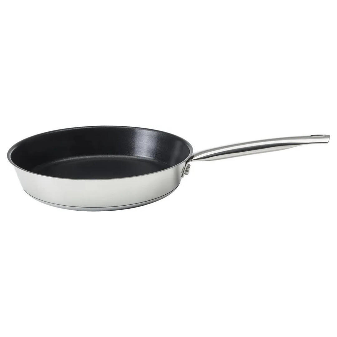 BRATPFANNE Santiago 28 Cm Edelstahl Silber - Silberfarben/Schwarz, Metall (28cm) - Brabantia