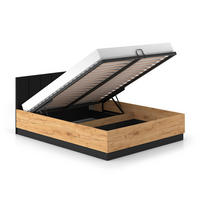 BOXSPRING POSTELJA 160/200 Solal Les - rjava, leseni material (160/200cm) - Petits-meubles