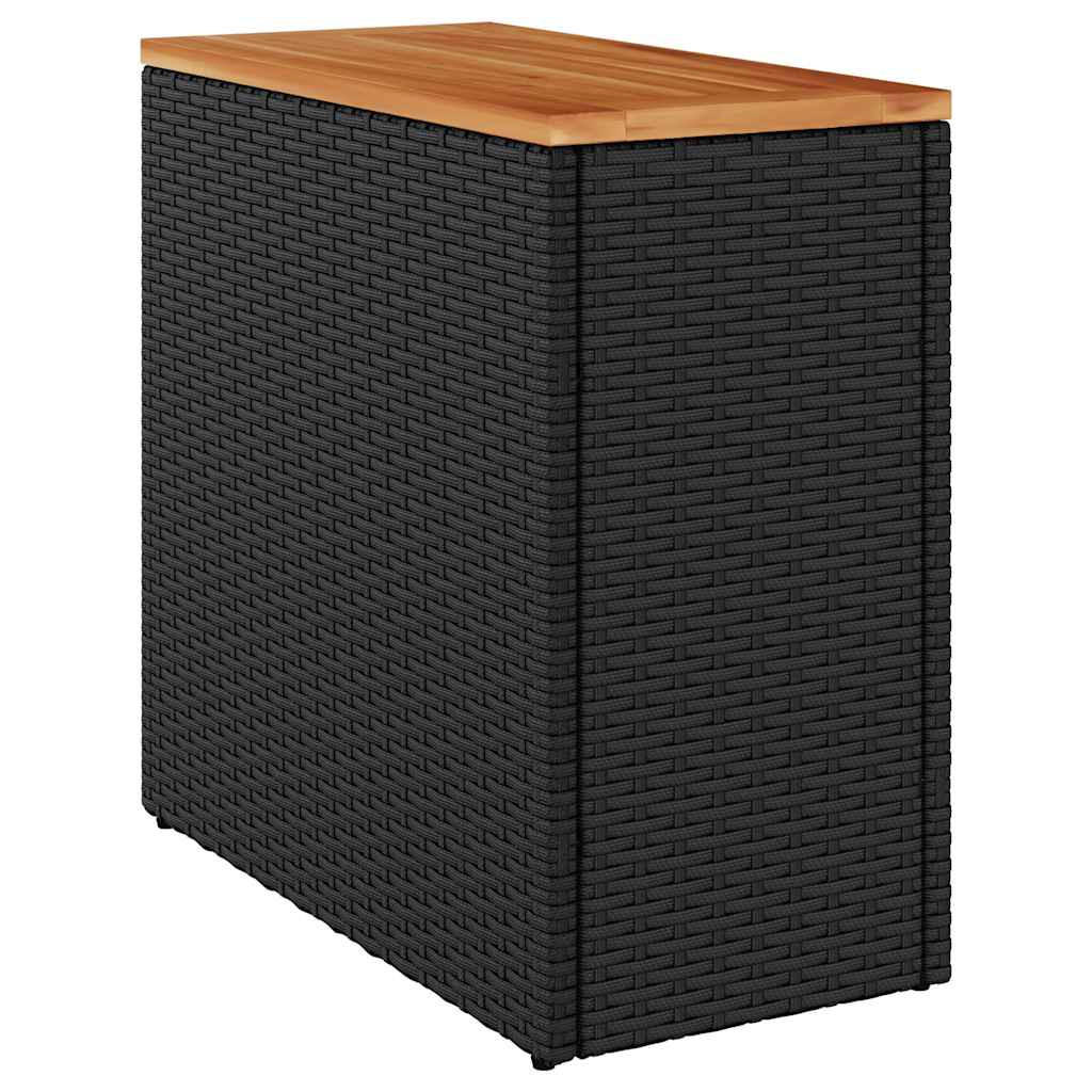 vidaXL Garten-Beistelltisch Schwarz 27.5x55x58 cm