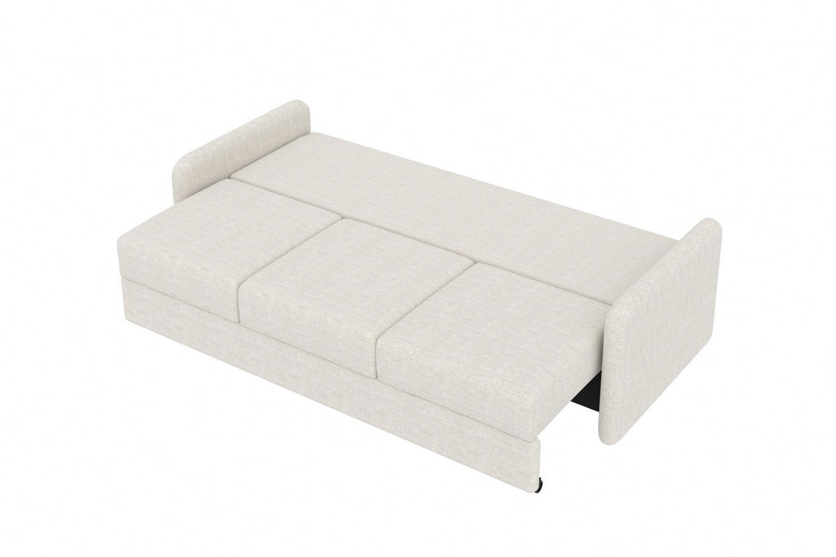 3-SITZER SOFA BIANCO 215 cm breit in Stoff Schwarz - Schwarz, Holzwerkstoff/Textil (215/90/92cm) - Deine Möbel 24