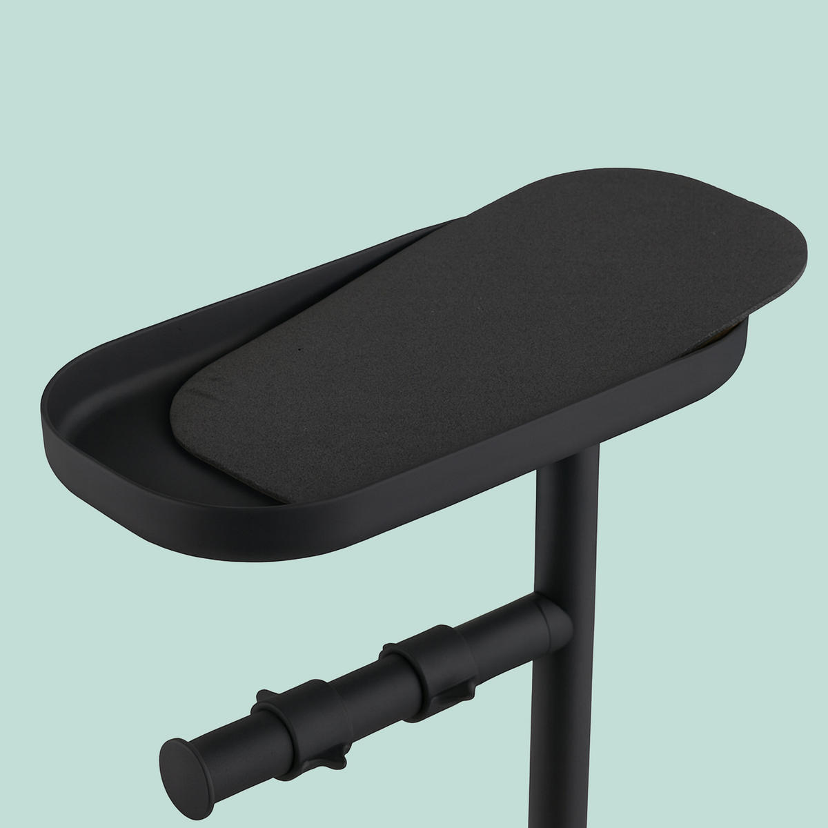 WC-GARNITUR - Schwarz, Kunststoff/Metall (23/65/17cm) - Relaxdays