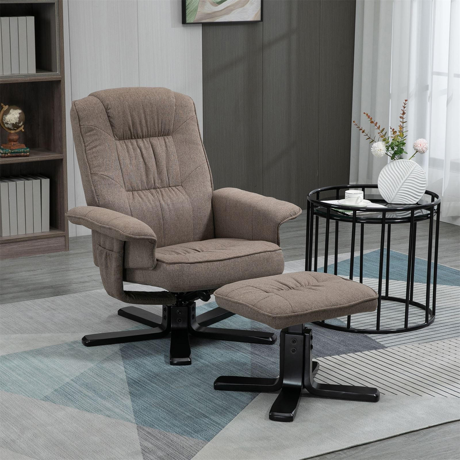 RELAXSESSELSET CHARLY - Braun, Textil (76/87/61cm) - IDIMEX