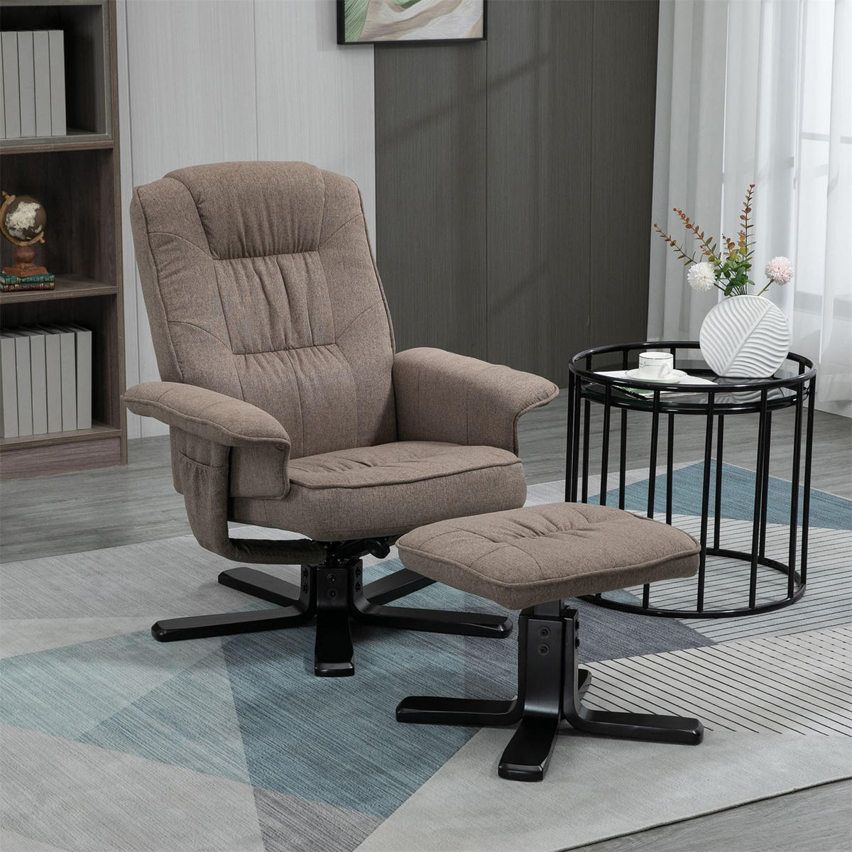 RELAXSESSELSET CHARLY - Braun, Textil (76/87/61cm) - IDIMEX
