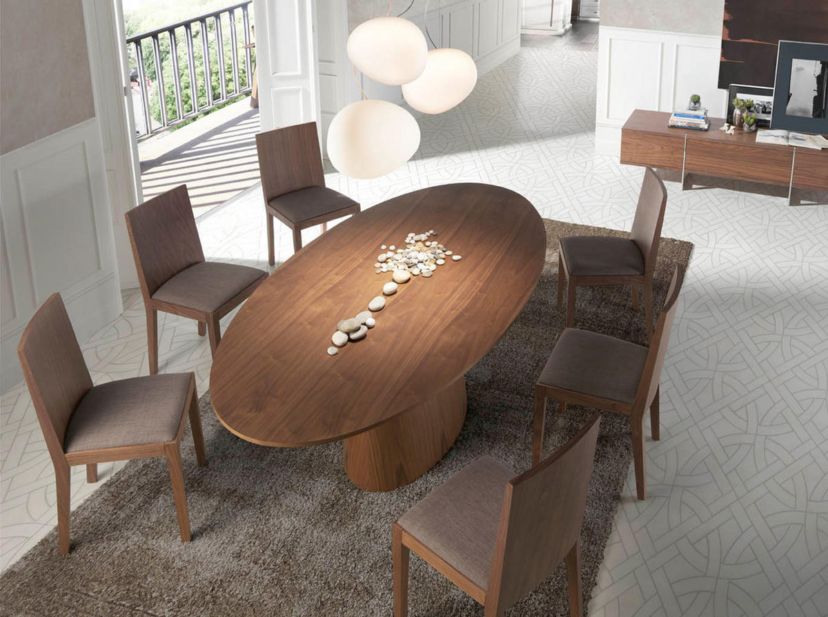 ESSTISCH Oval Walnuss 220/110/76 cm - Walnussfarben, Holz (110/220/76cm) - ANGEL CERDA