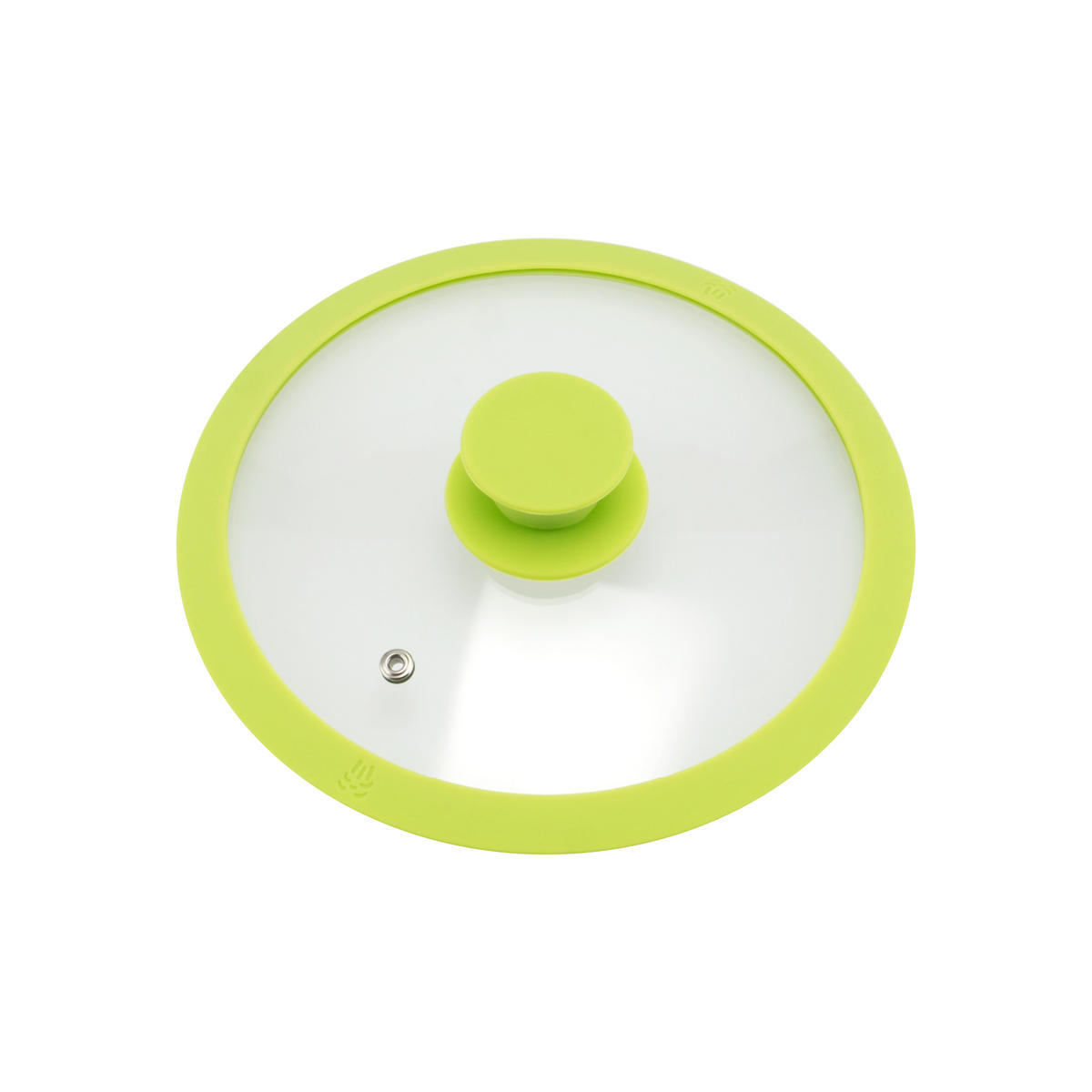 GLASDECKEL mit Silikonrand 20 cm grün - Grün, Glas (20/20/4cm) - bremermann