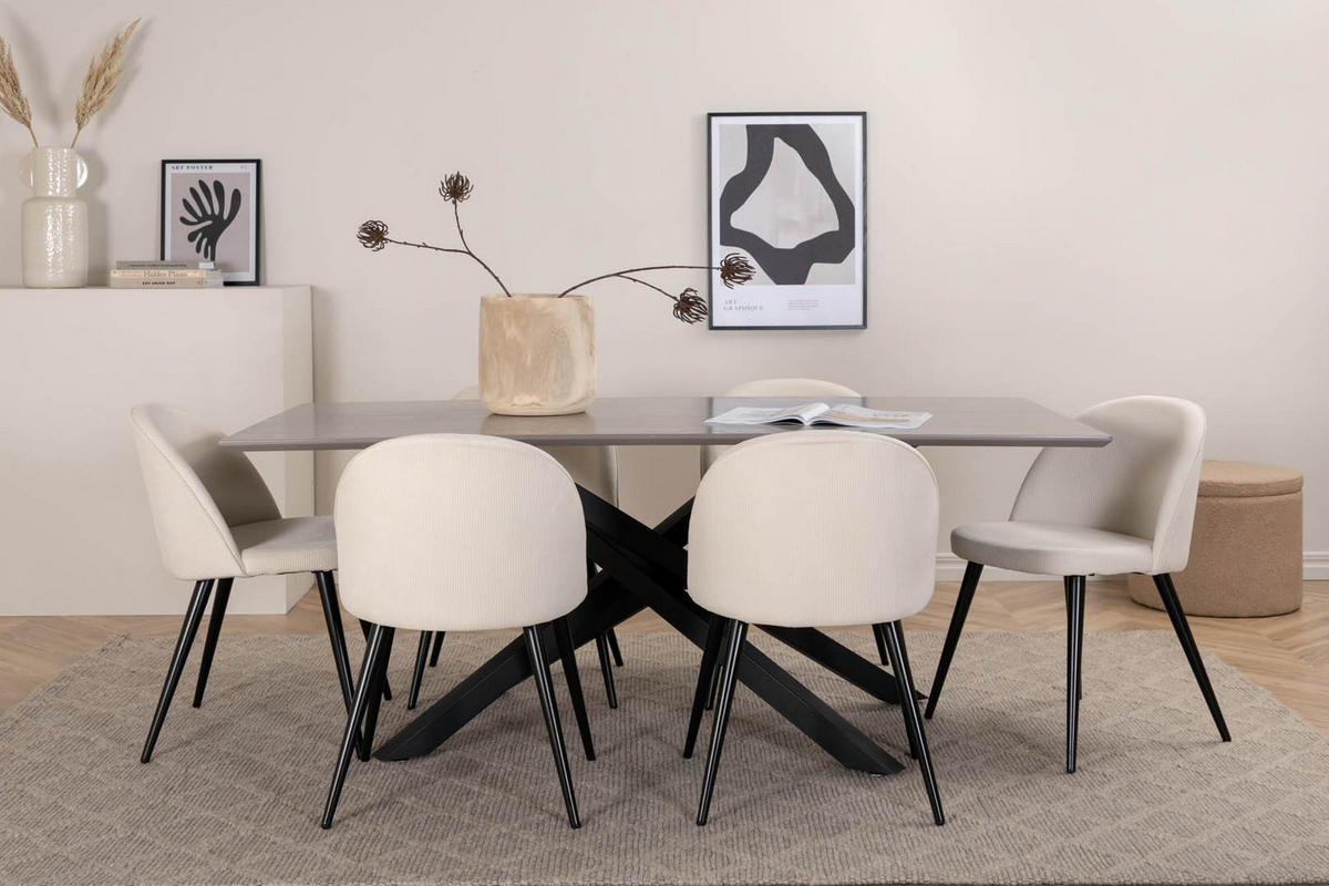 TISCHGRUPPE Beige - Beige, Holzwerkstoff (90/76/190cm) - ebuy24