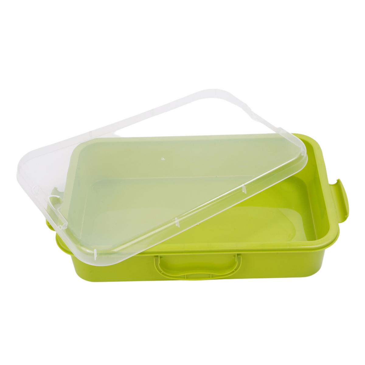 SANDLÅDA Ljusgrön 2-pack med lock - Grön, Plast (25/38/8cm) - Relaxdays