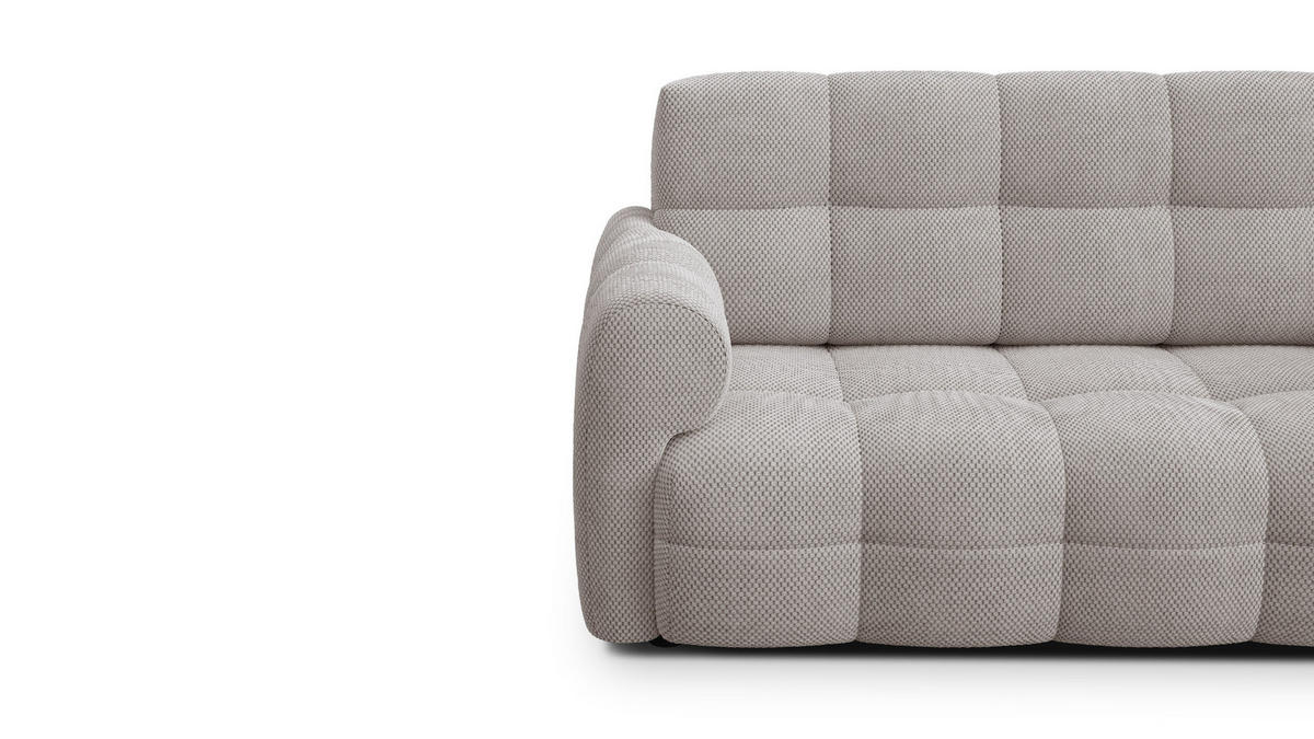 SOFA MELLOW 2,5-Sitzer, beige - Beige/Schwarz, Holz/Textil (183/87/98cm) - Courtois Laville