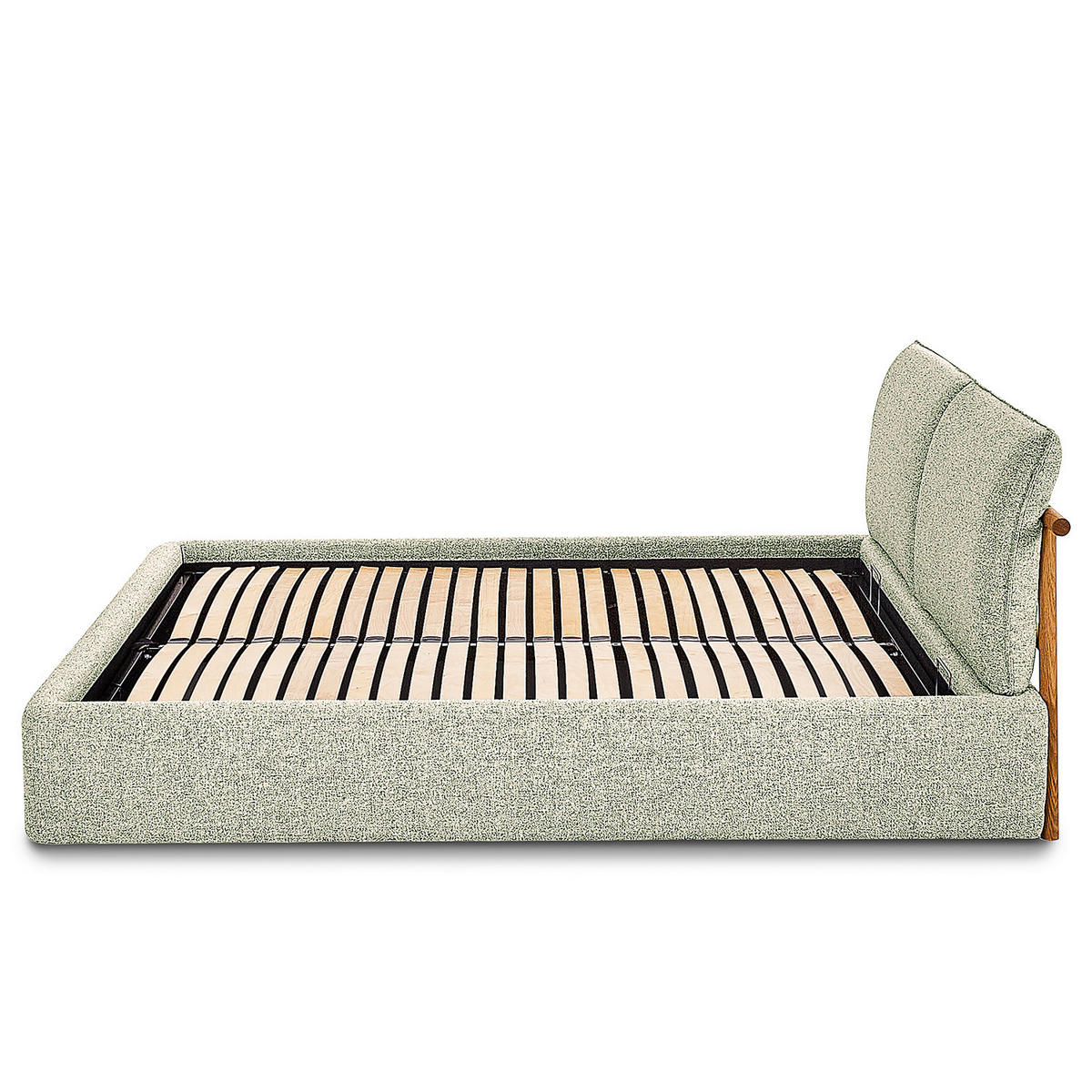 POLSTERBETT - Hellgrau, Textil (140/200cm) - home24