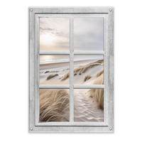 GARTEN-POSTER 60x90 cm Fenster Strand - Beige, Kunststoff (60/90/2cm) - artissimo
