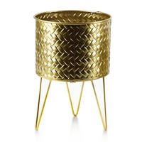 BLUMENTOPF Swen Gold 20 cm Metall - Goldfarben, Metall (30/20cm) - Mondex