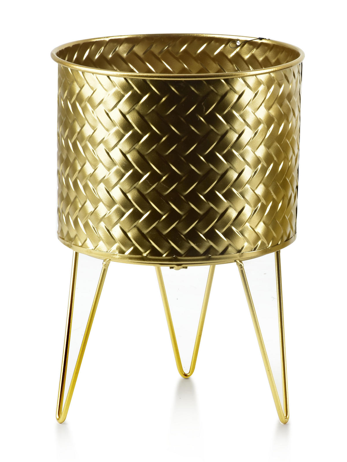 BLUMENTOPF Swen Gold 20 cm Metall - Goldfarben, Metall (30/20cm) - Mondex