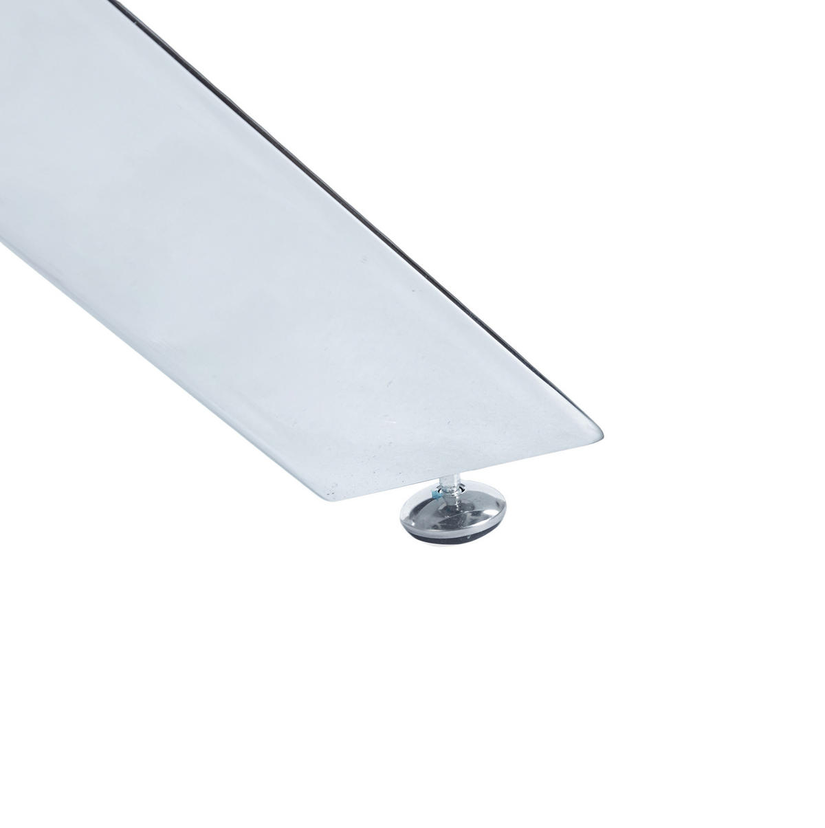 ESSTISCH 80/80/75 cm mit pflegeleichter Glasplatte und stabilem Metallgestell, Silber - Silberfarben, Metall (80/80/75cm) - Redom