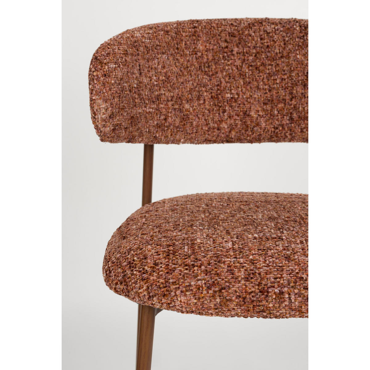 BARHOCKER Claes mit Rückenlehne 65 cm Terra - 2 er Set - Rot, Kunststoff (44/94/51cm)