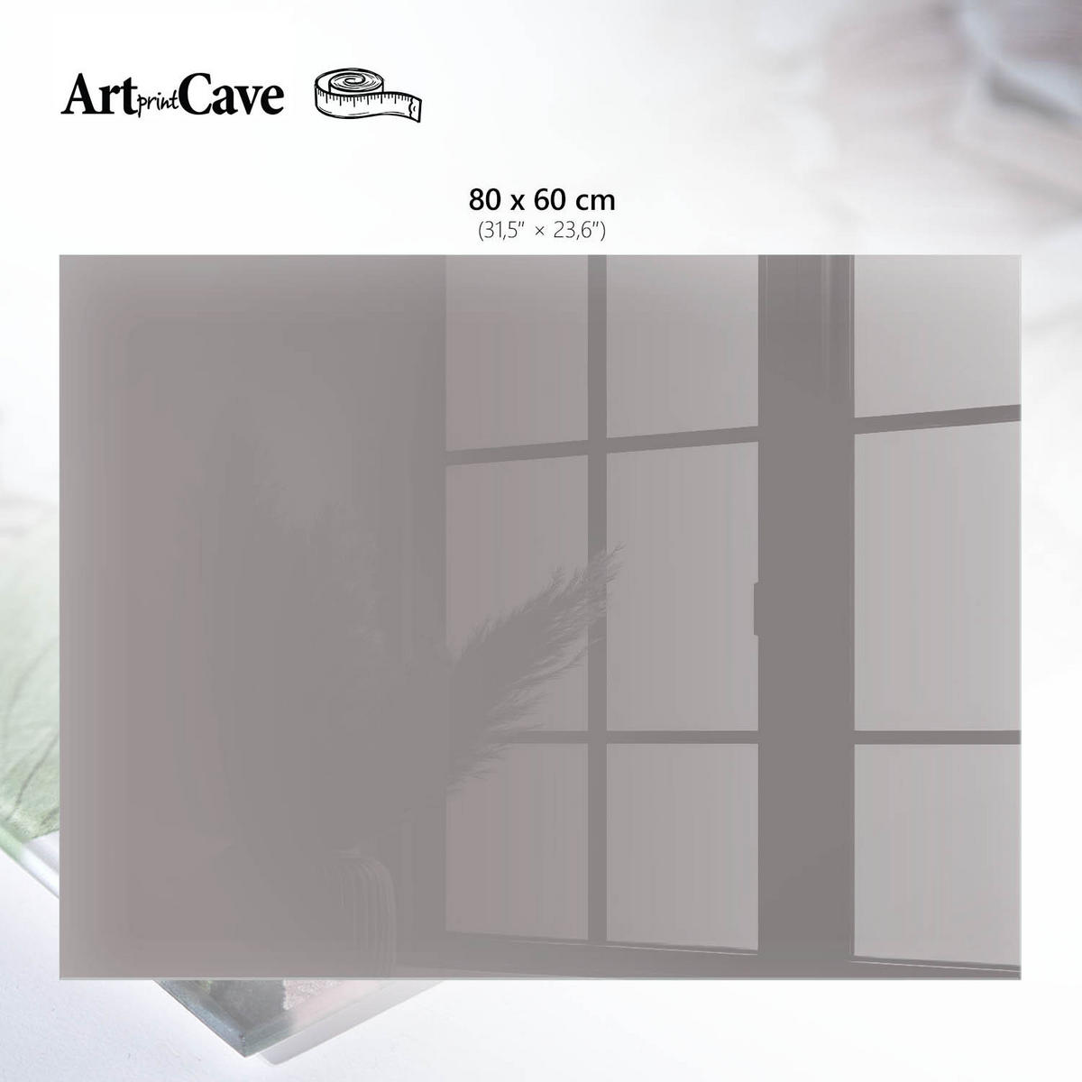 GLASPLATTE 80x60 cm – Aschgrau - Blau, Glas (0.4/80/60cm) - ArtPrintCave