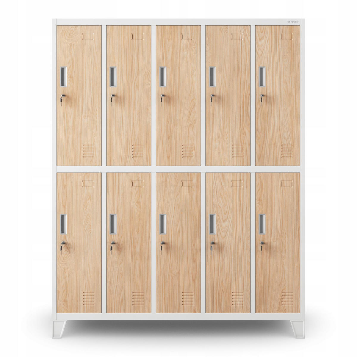 SCHLIESSFACHSCHRANK Bartek - Beige, Metall (136/172/45cm) - Jan Nowak