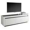 TV-LOWBOARD weiß, anthrazit, TV Unterteil 180 x 56 cm - Weiß Hochglanz/Anthrazit, Holz/Holzwerkstoff (180/56/50cm) - Furn.Design