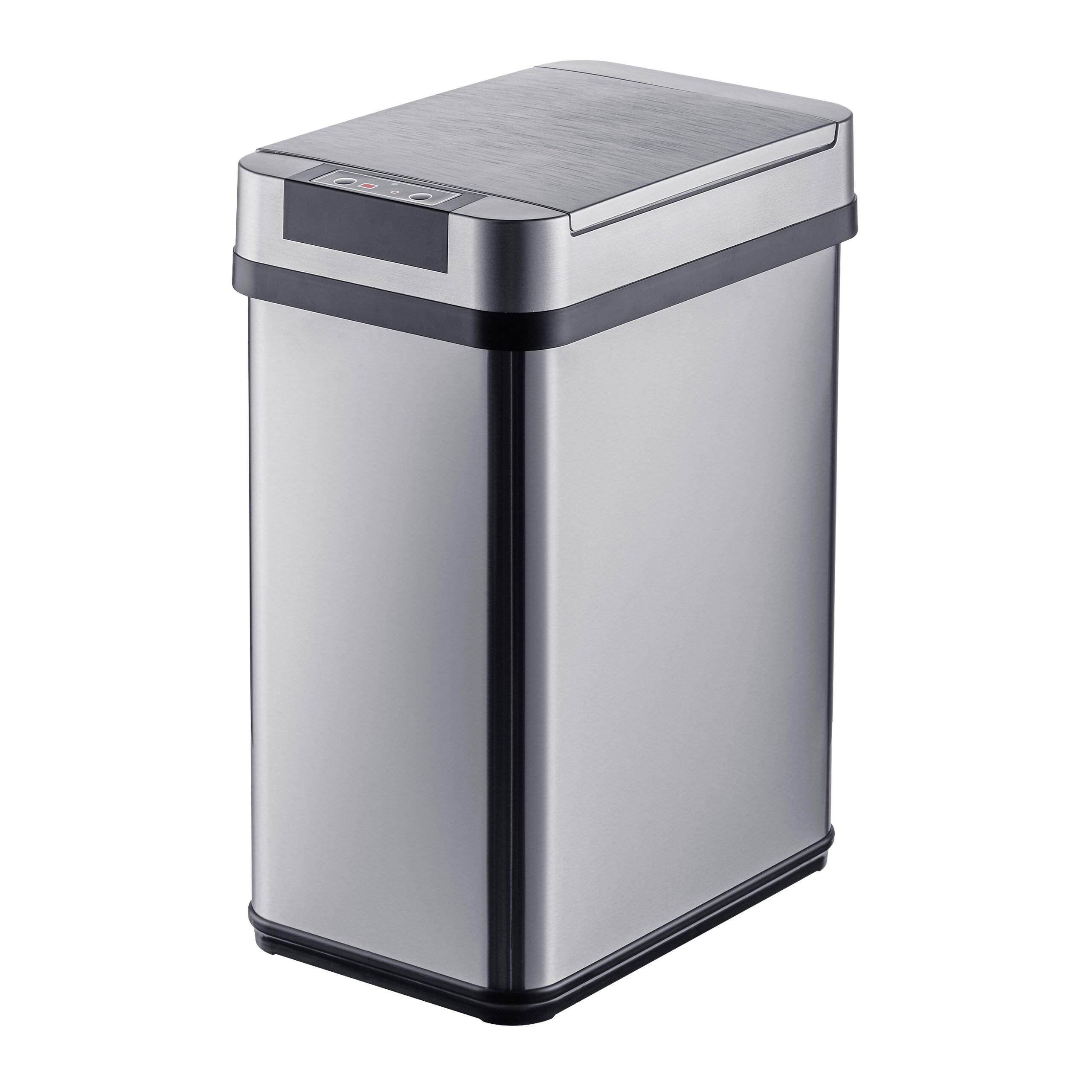 SENZOROVÝ kôš - strieborná, kov/plast (18/35/27cm) - Relaxdays