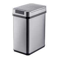 SENZOROVÝ kôš - strieborná, kov/plast (18/35/27cm) - Relaxdays