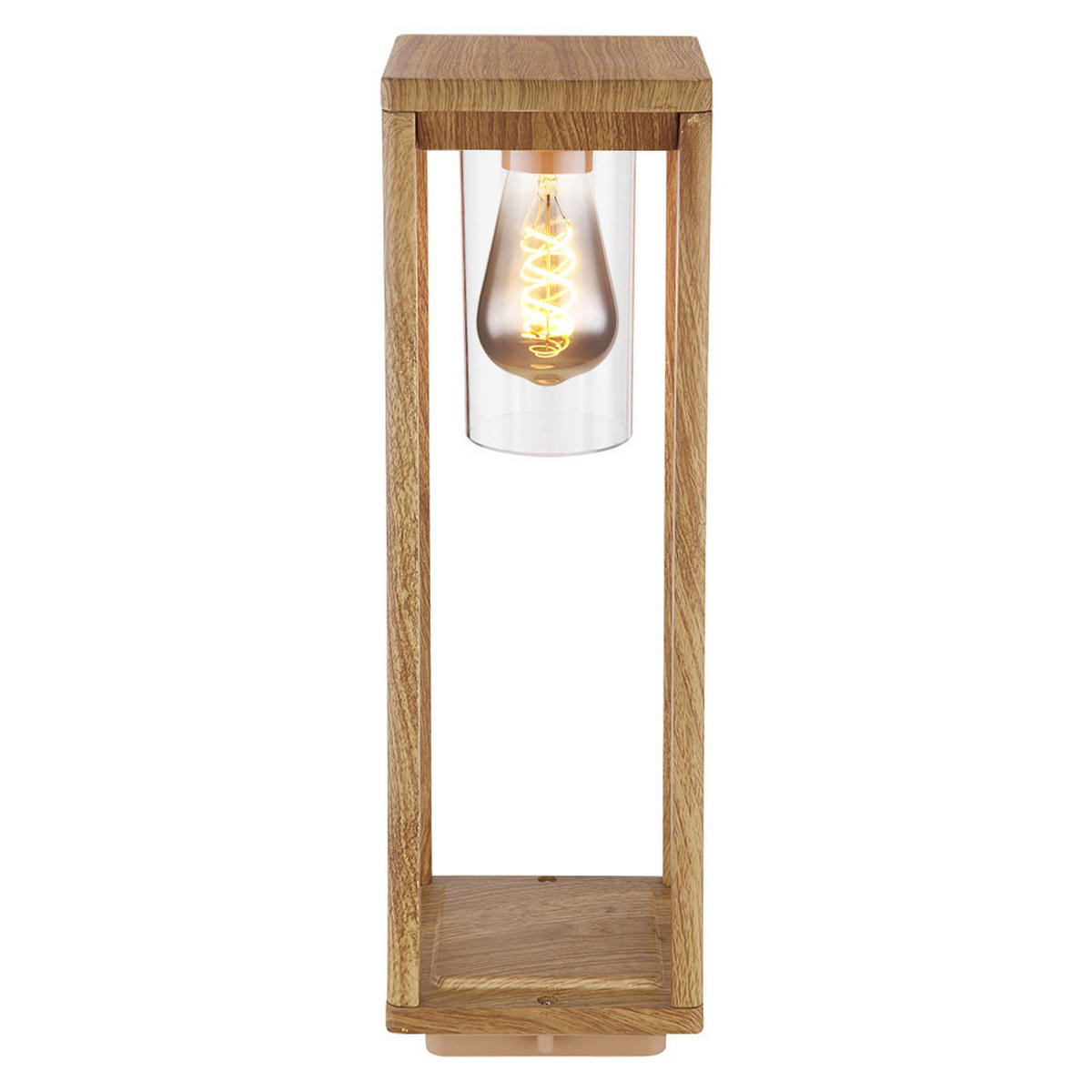 WEGELEUCHTE Candela Aluminium Braun - Braun, Metall (15/15/50cm) - Globo Lighting