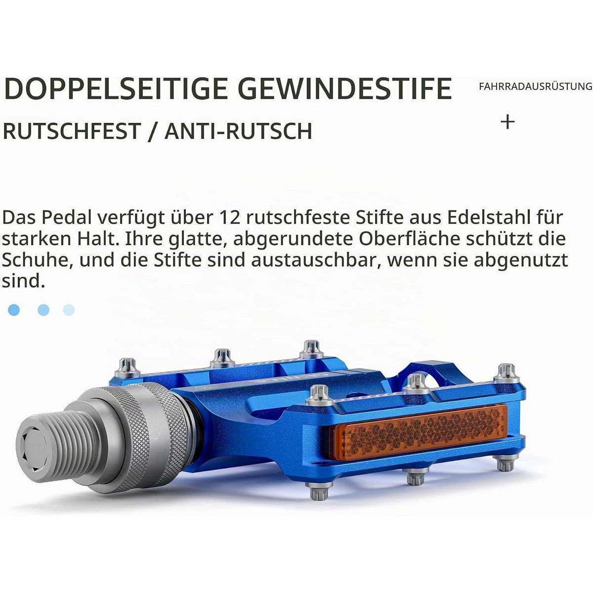 FAHRRADPEDAL Schnellwechsel Aluminium Blau - Blau, Metall (7.4/1.5/8cm)