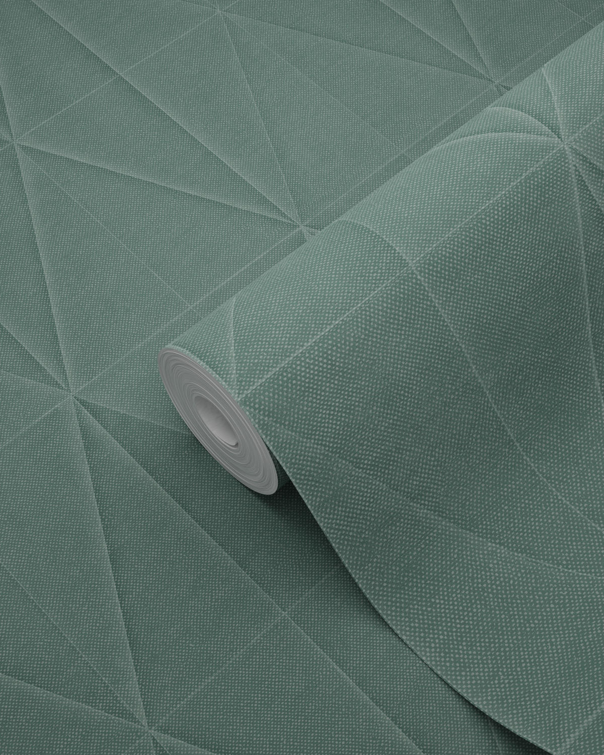 TAPETE Origami-Muster 53 cm x 10.05 m - Grün, Papier (53/1000cm) - Origin Wallcoverings