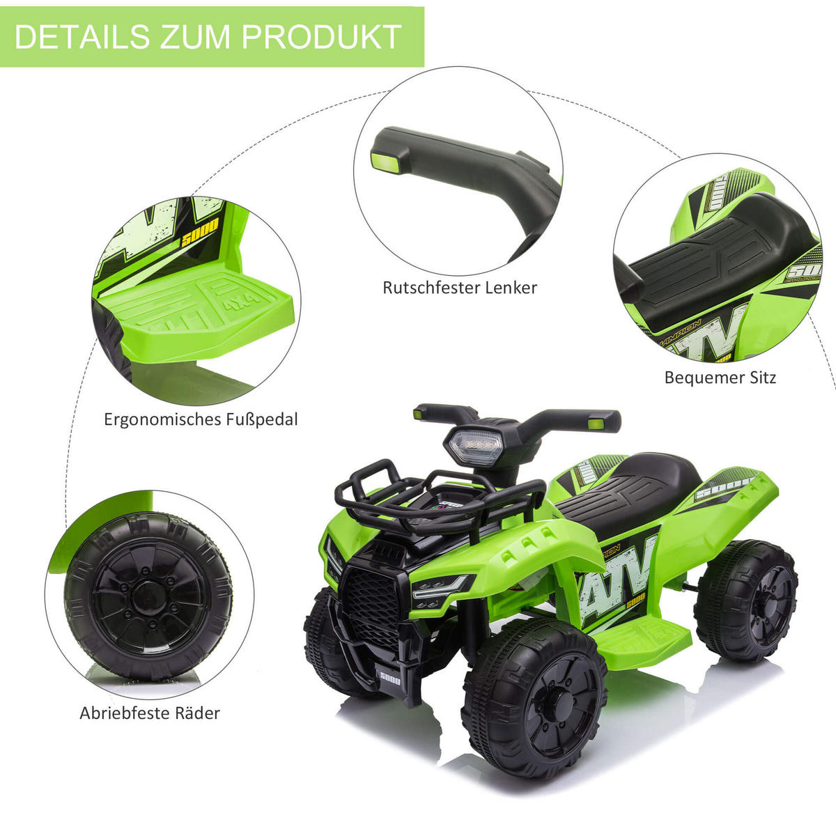 ELEKTRO-QUAD Cassandra Grün 66/44/42 cm - Grün, Kunststoff (42/66/44cm) - Jamb