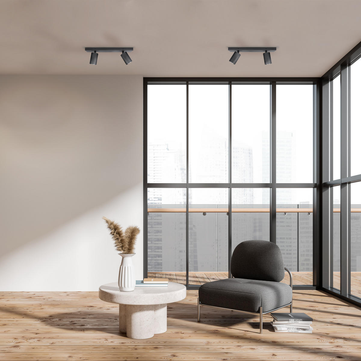 STRAHLER Timo Sq - Schwarz, Metall (9/5.7/12.7cm) - Paco Home