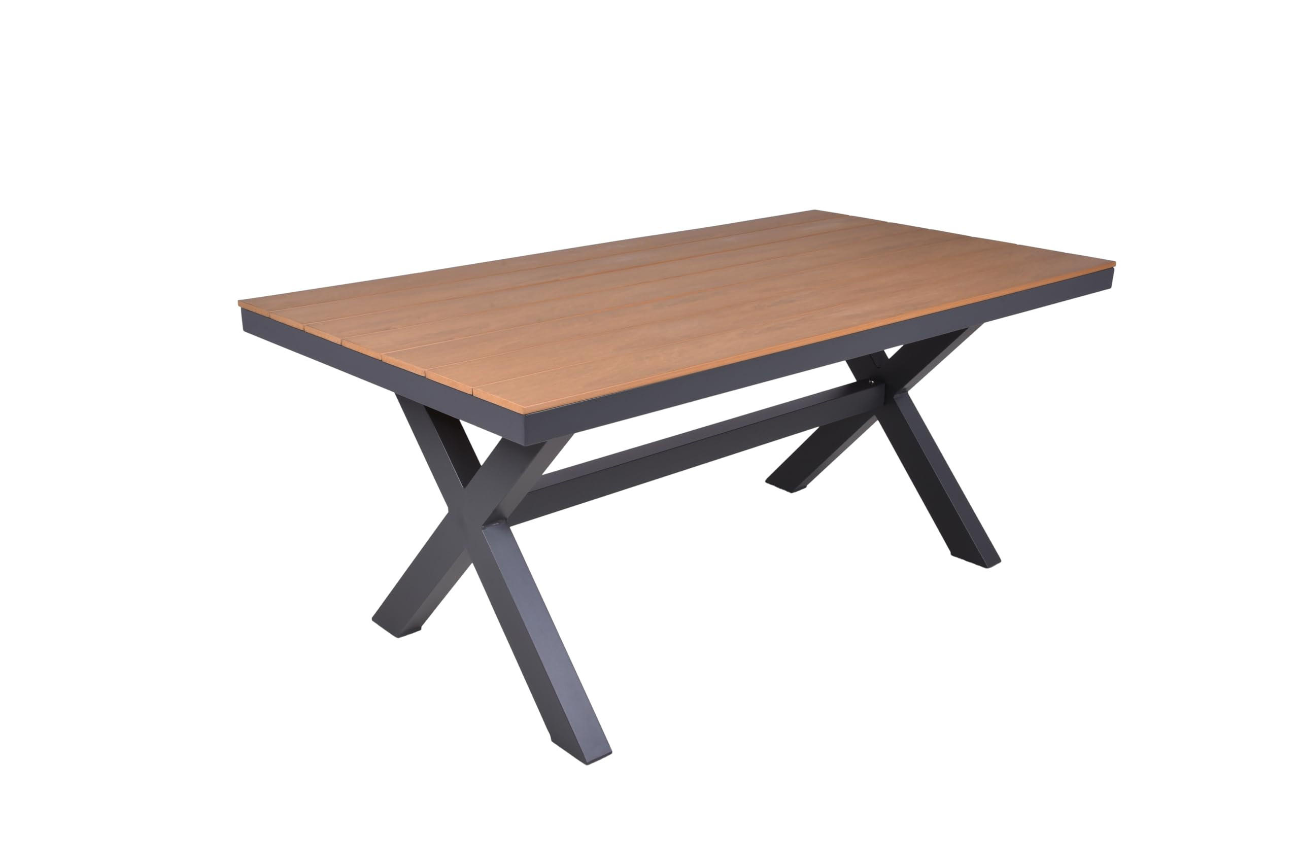 GARTENTISCH Kim Terrassentisch - Braun, Kunststoff (173/93.5/75cm) - DELUKE