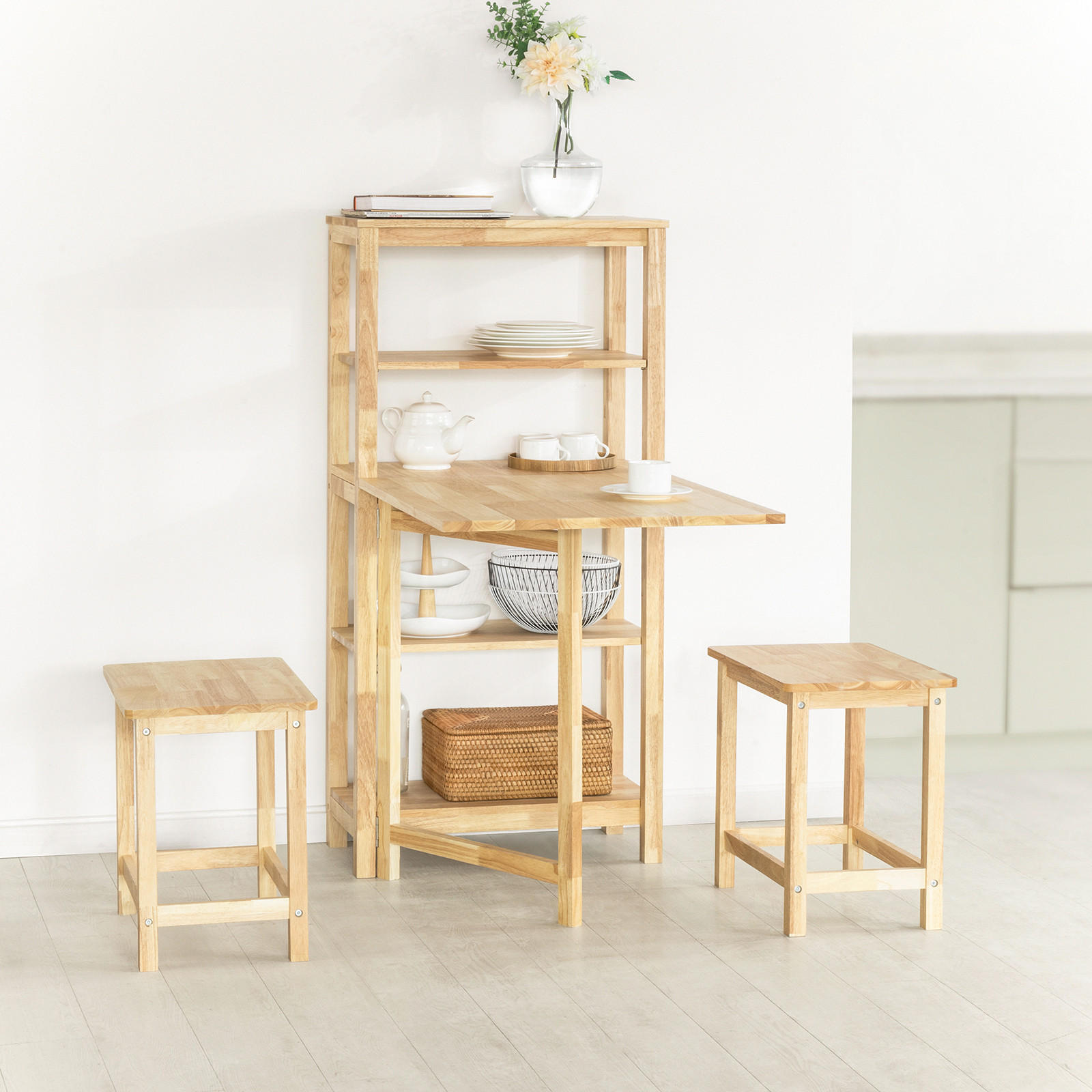 ESSTISCH Natur - Naturfarben, Holz (98/126/60cm) - SoBuy