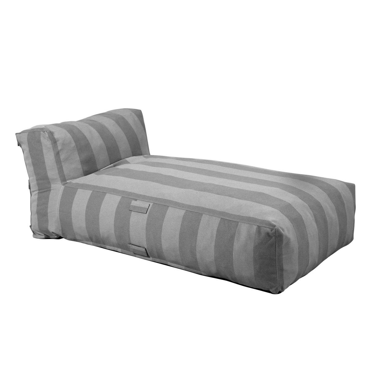 CHAISELONGUE, Grau - Grau, Textil (85/65/160cm) - Oviala