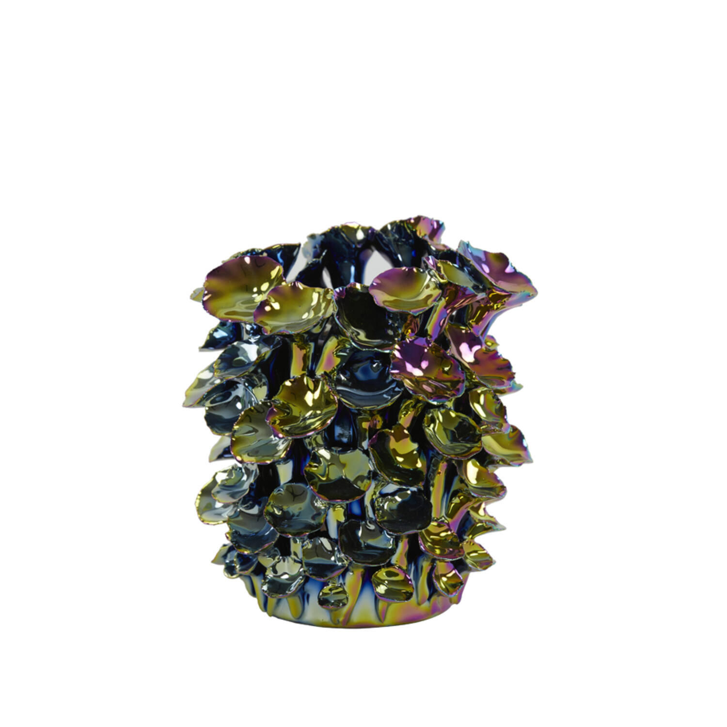 TEELICHTHALTER PANTHEO Ø15x16 cm, Keramik, Mehrfarbig - Multicolor, Keramik (15/16cm) - Light & Living