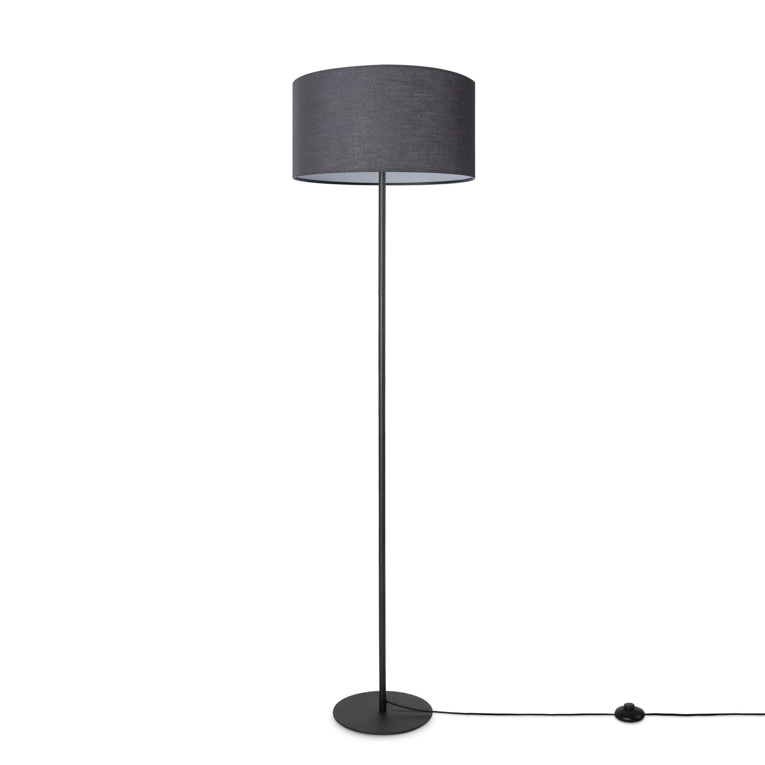 STEHLEUCHTE Luca Fl - Schwarz, Metall (38/38/144cm) - Paco Home