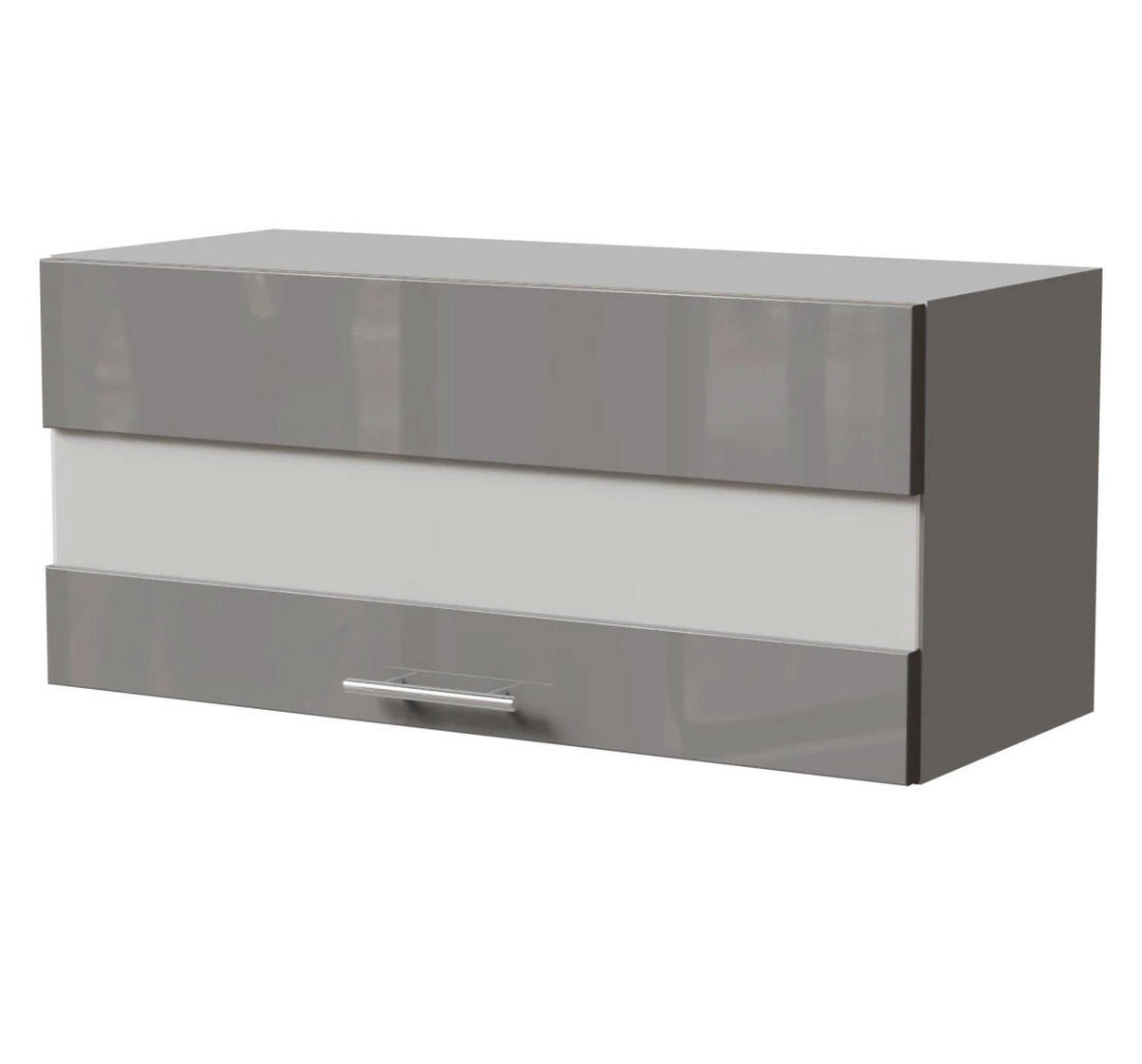 KLAPPHÄNGESCHRANK Essen W4BS/80/LAM Grau Hochglanz / Grau Matt 80 / 32,5 / 36cm - Grau, Holz/Holzwerkstoff (80/36/32.5cm) - Feldmann-Wohnen