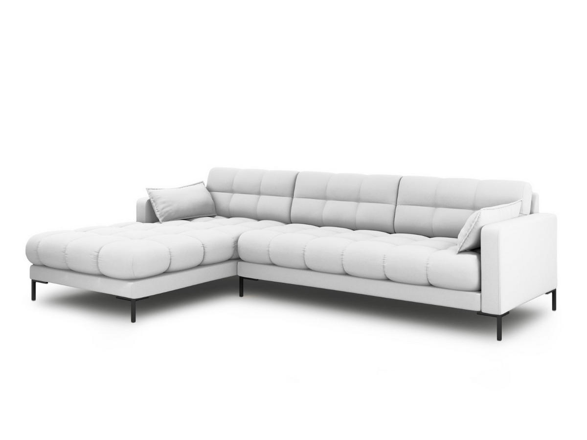 ECKSOFA links Mamaia aus strukturiertem Stoff hellgrau 5 Sitzplätze - Hellgrau, Textil (185/293cm) - Micadoni