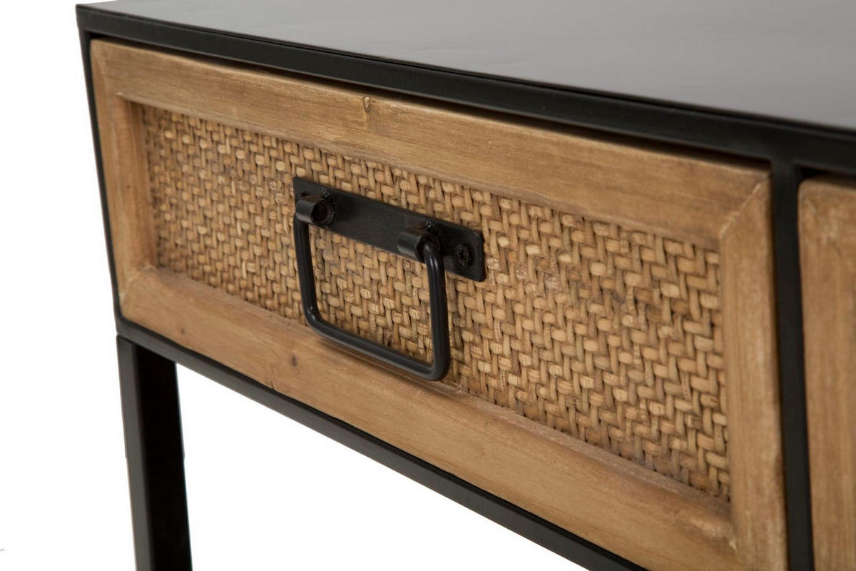 TV-LOWBOARD Hanoi, mehrfarbig, Eisen und MDF, 95 x 38 x 38 cm - Multicolor, Holzwerkstoff/Metall (95/38/38cm) - Mauro Ferretti