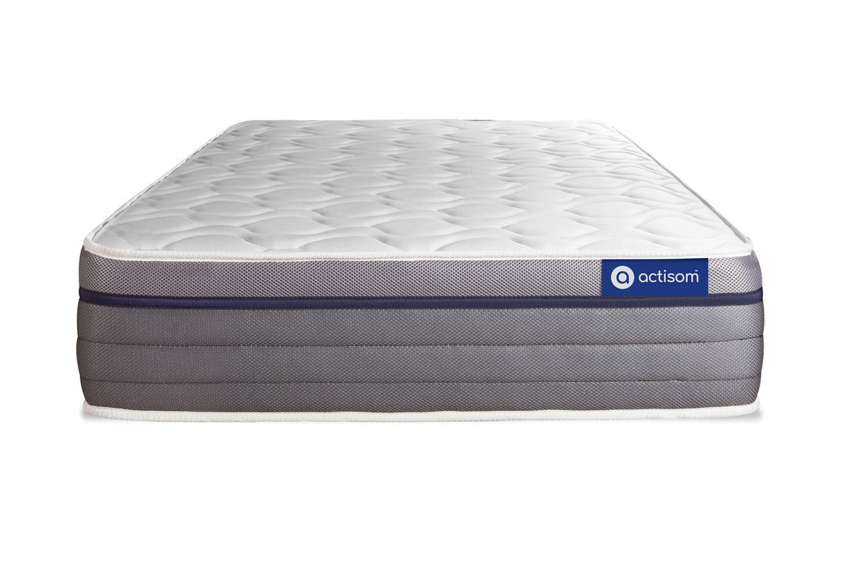 MATRATZE Actiflex zen Taschenfederkern und Memory-Schaum 100 x 220 cm h1 - Weiß, Textil (100/220cm) - ACTISOM