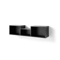 KINDER-WANDREGAL SORENTO 11 125/25/30 in Eukalyptus/Baltic Düne Eiche/Schwarzer Onyx - Eukalyptusholzfarben/Eichefarben, Holzwerkstoff (125/30/25cm) - Deine Möbel 24