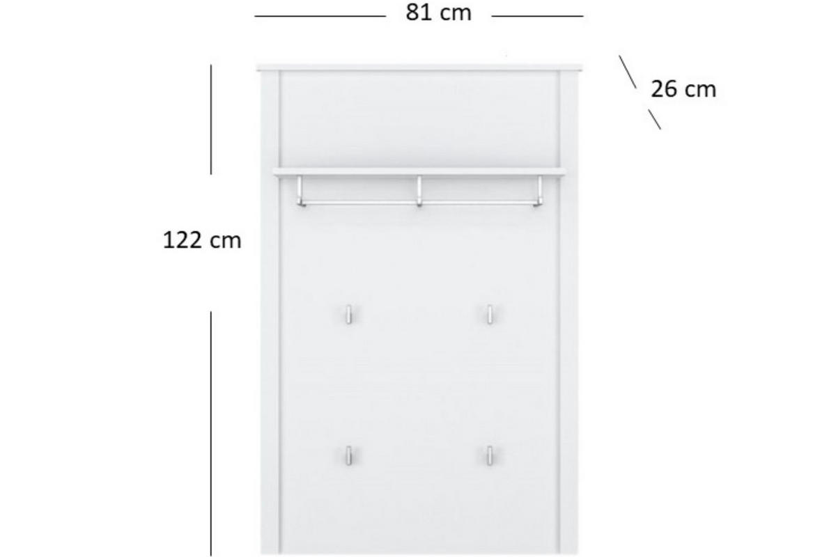 WANDGARDEROBE FARGE funktionell und vielseitig, weiß - Weiß, Holz (81/122/26cm) - KONSIMO®