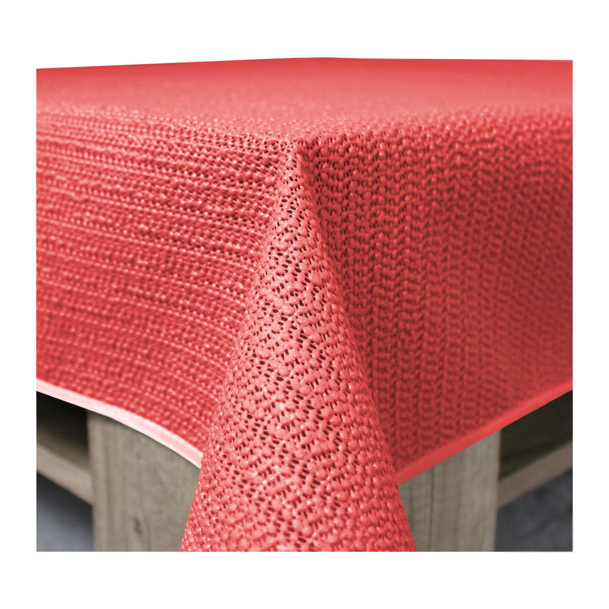TISCHDECKE Outdoor rechteckig 130/160 cm Rot - Rot, Kunststoff (130/160cm) - TiborTex