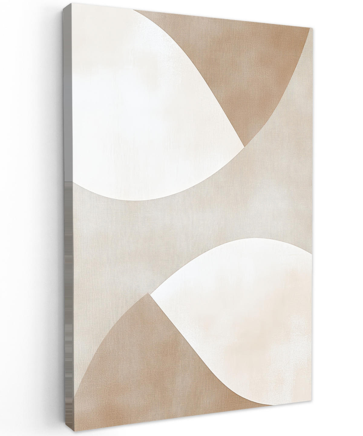 LEINWANDBILD Braun - Japandi - Abstrakt 90x140 cm - Sandfarben, Textil (90/140cm) - MuchoWow