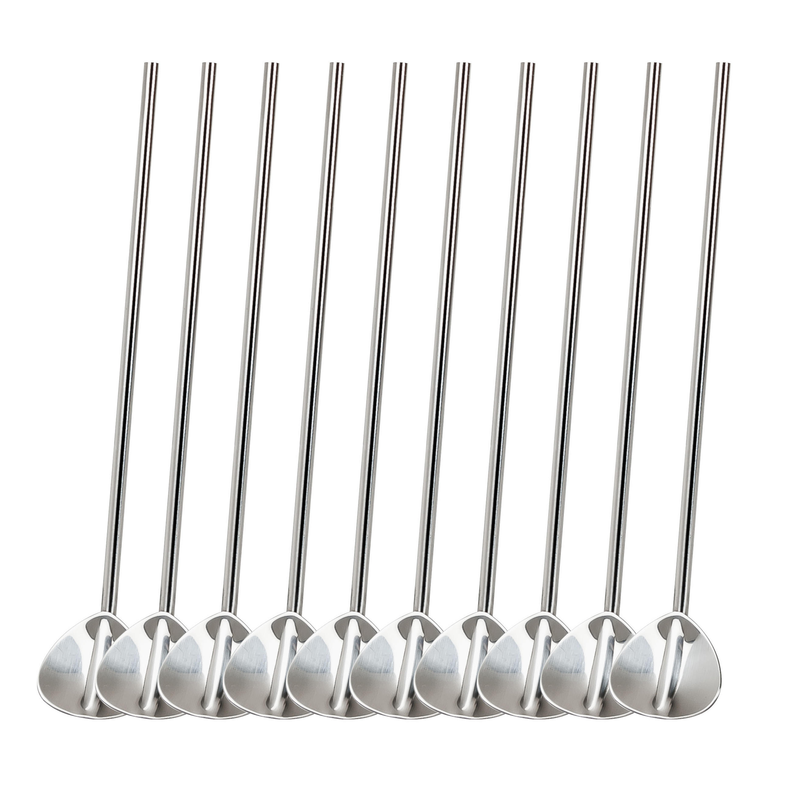 TRINKHALM-LÖFFEL 12er-Set, silber, Edelstahl - Edelstahlfarben, Metall (0.4/18.5cm) - bremermann