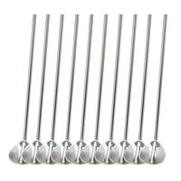 TRINKHALM-LÖFFEL 12er-Set, silber, Edelstahl - Edelstahlfarben, Metall (0.4/18.5cm) - bremermann