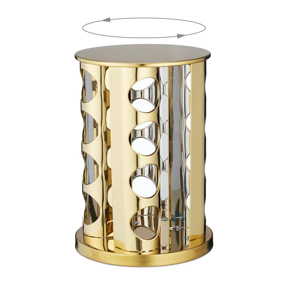 GEWÜRZKARUSSELL - Multicolor, Glas/Kunststoff (20/27.5/20cm) - Relaxdays