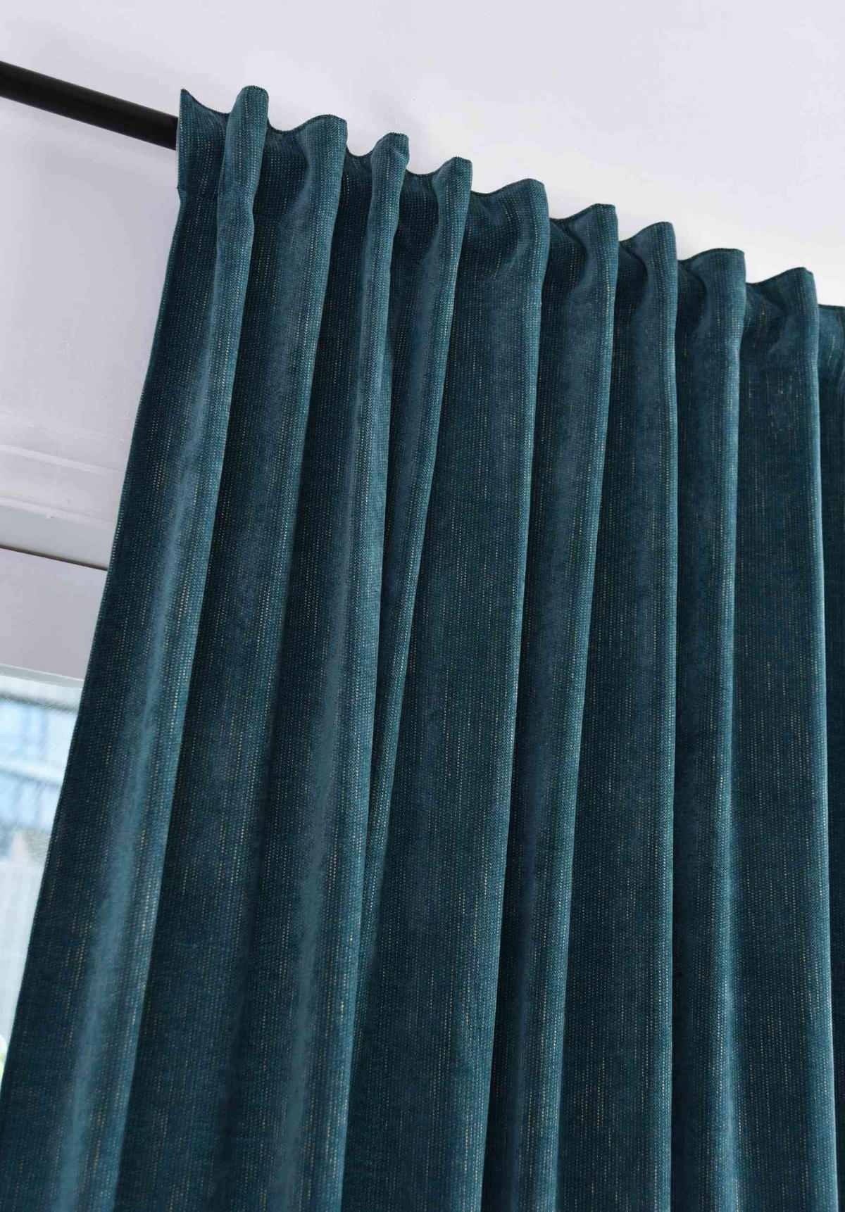 VORHANG 2ER SET HAVANNA HxB 245x135 cm Grün Gold - Türkis, Textil (135/245cm)