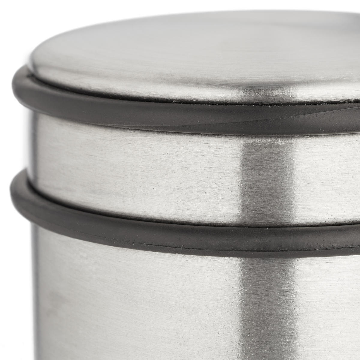 DÖRRSTOPP Silver Svart 2-pack rostfritt stål - Silverfärgad, Metall/Plast (9/9cm) - Relaxdays
