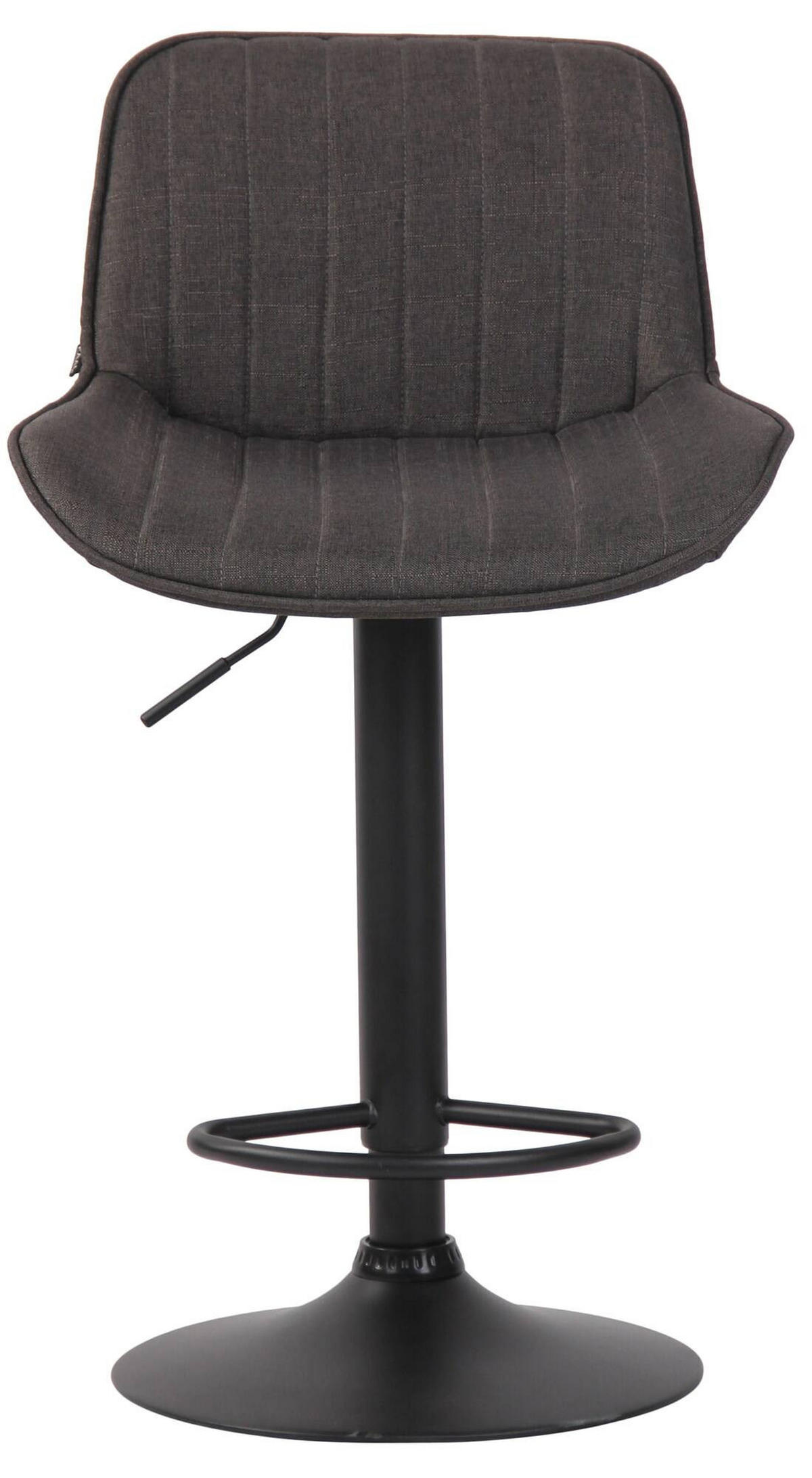 BARHOCKER 2er Set Stoff dunkelgrau - Dunkelgrau/Schwarz, Textil/Metall (50/86/50cm) - CLP