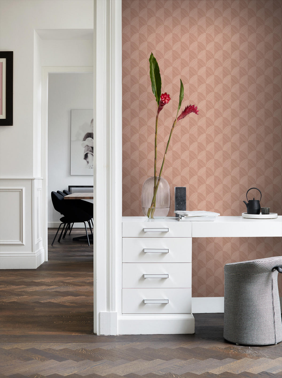 TAPETE 3D Muster 50 x 900 cm - Terracotta, Papier (50/900cm) - Origin Wallcoverings