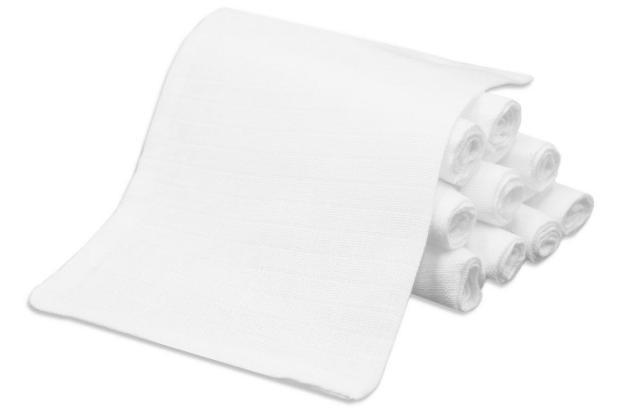 WASCHHANDSCHUH, 10er-Set, 17x22 cm, 100% Baumwolle, Weiß - Weiß, Textil (17/22cm) - Zollner