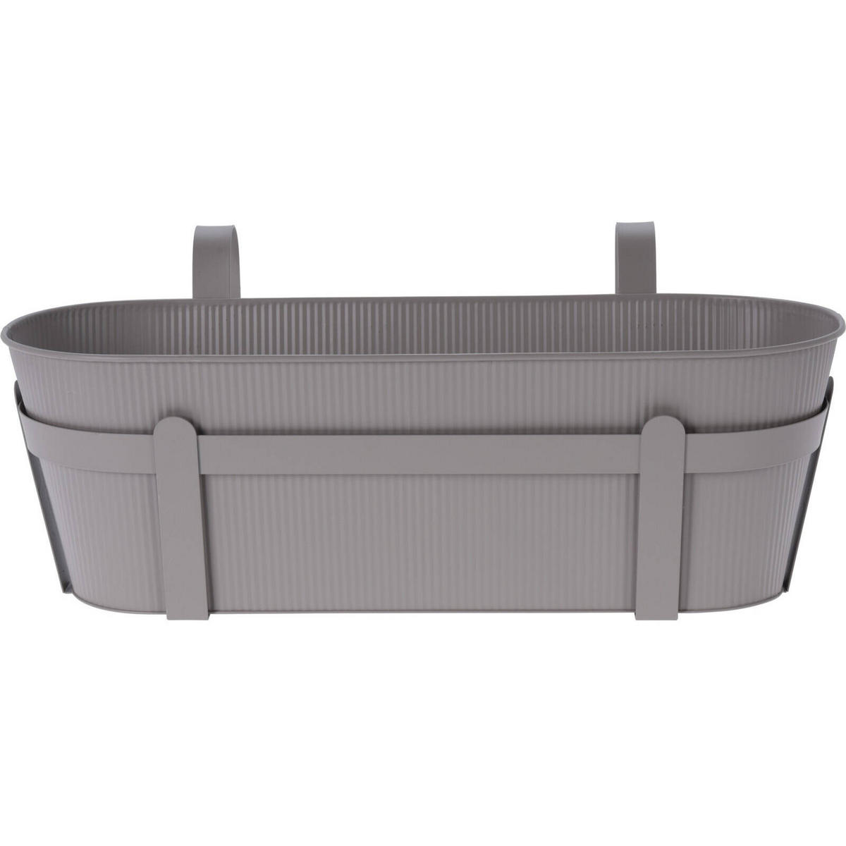 BLUMENTOPF Metall 36/14 cm - Grau, Metall (14cm)